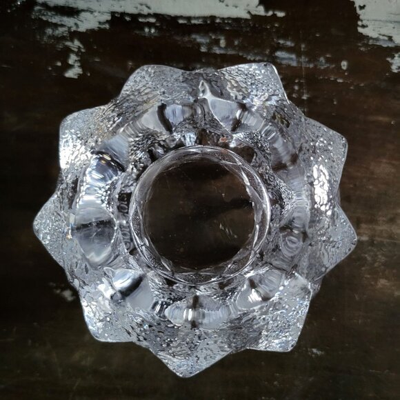 Vtg Orrefors Artichoke Nimbus Candle Holder Berit Johansson Design 70s Sweden - Picture 3 of 5